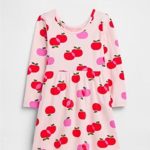 NWT babyGap Apple Print Jersey Dress